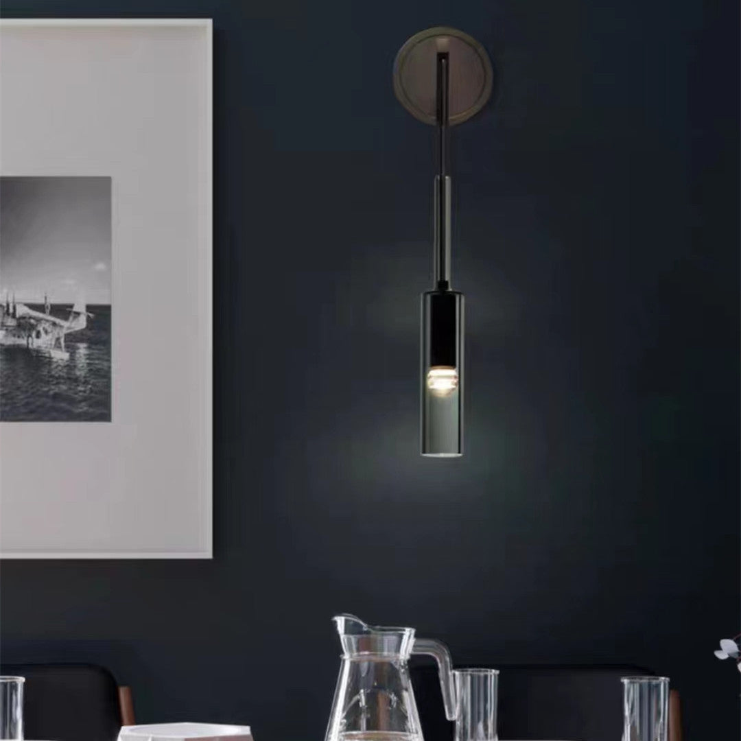 Scandinavin rökt vin vägglampa