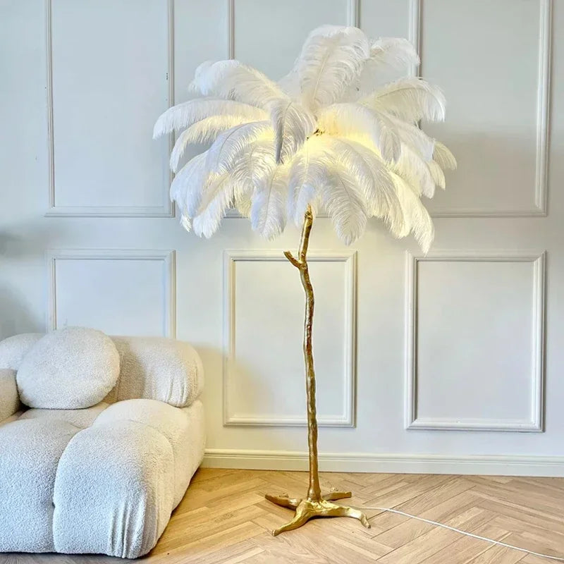 Feathra - Fjädergolvlampa