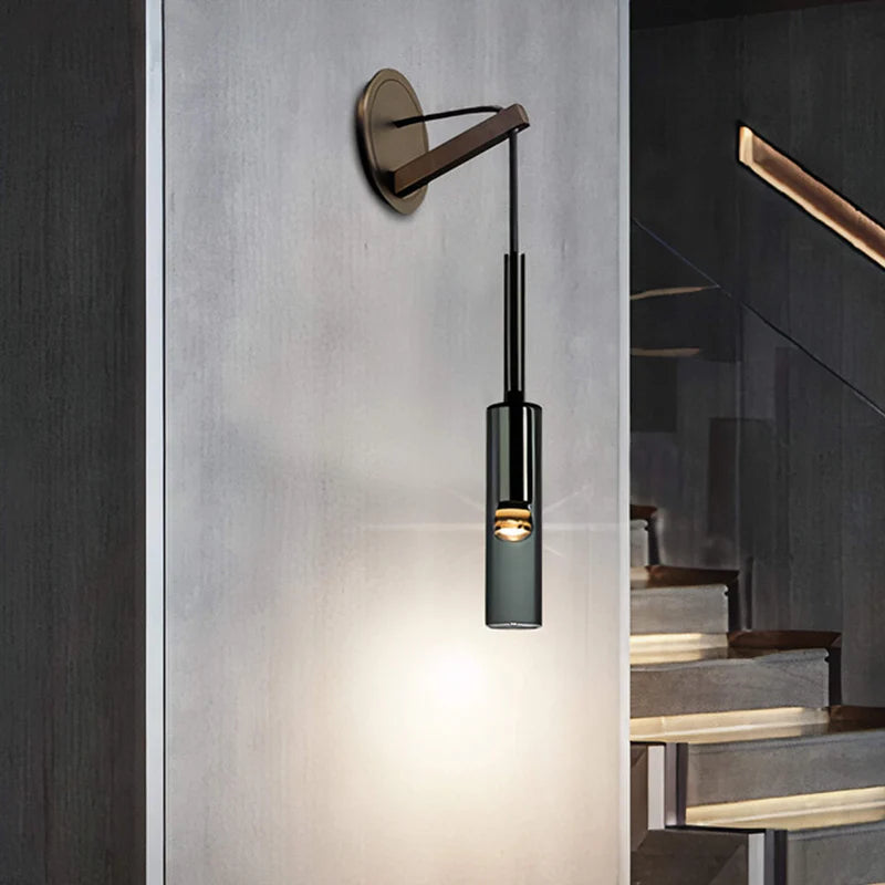 Scandinavin rökt vin vägglampa