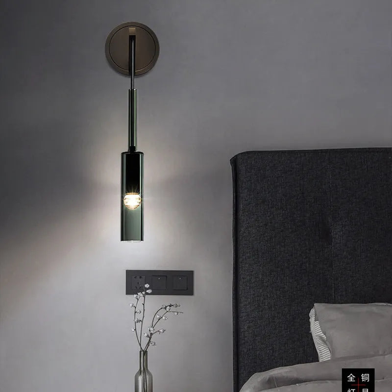 Scandinavin rökt vin vägglampa