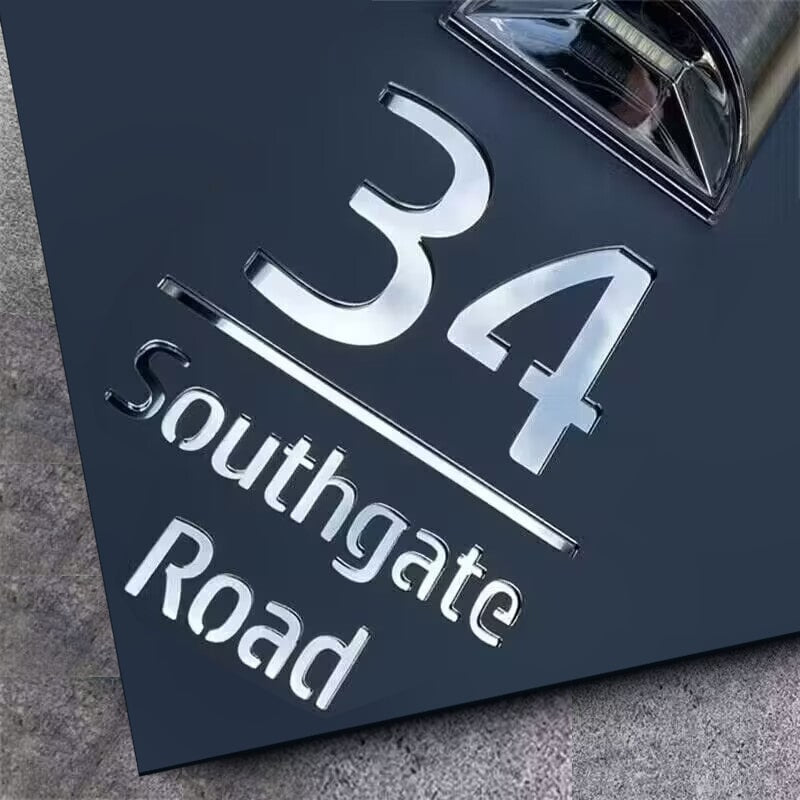 Personlig Diamantformad Solar Husnummer