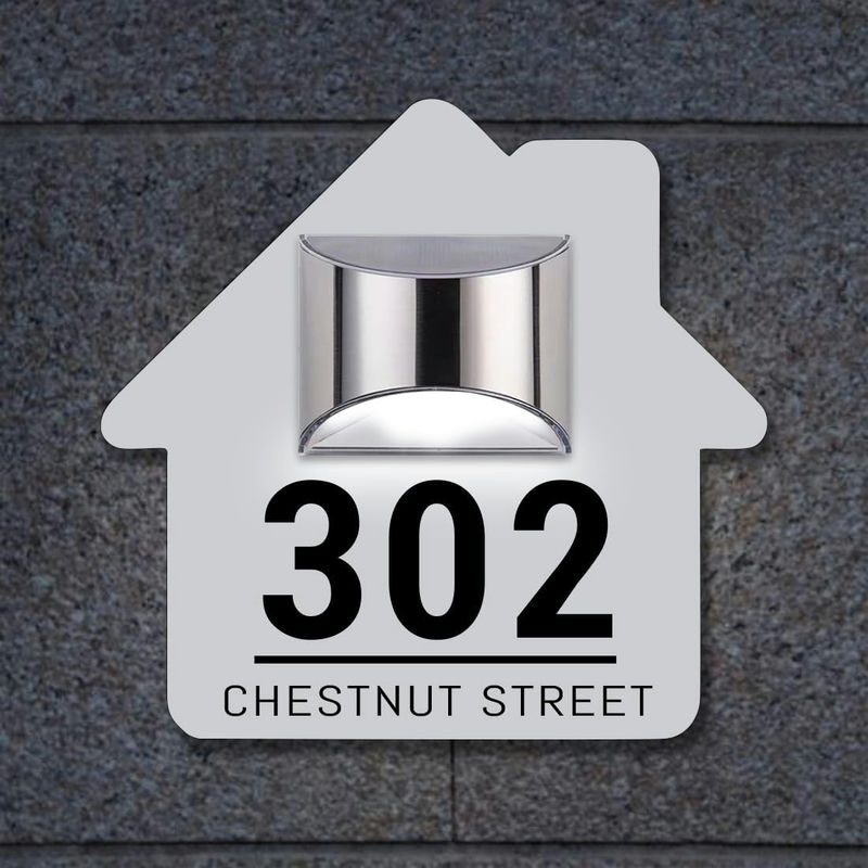 Personligt Solcellsdrivet Adresskylt