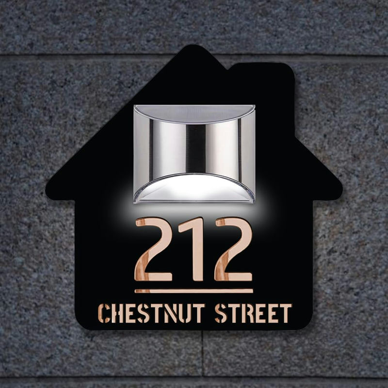 Personligt Solcellsdrivet Adresskylt