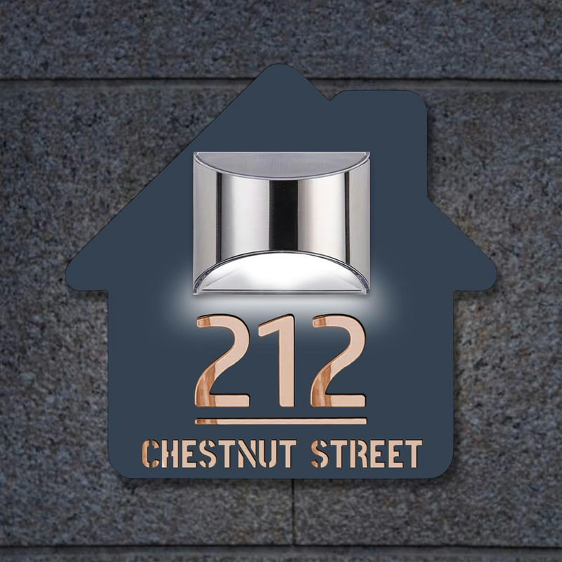 Personligt Solcellsdrivet Adresskylt