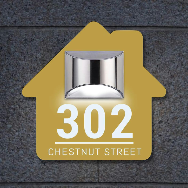 Personligt Solcellsdrivet Adresskylt