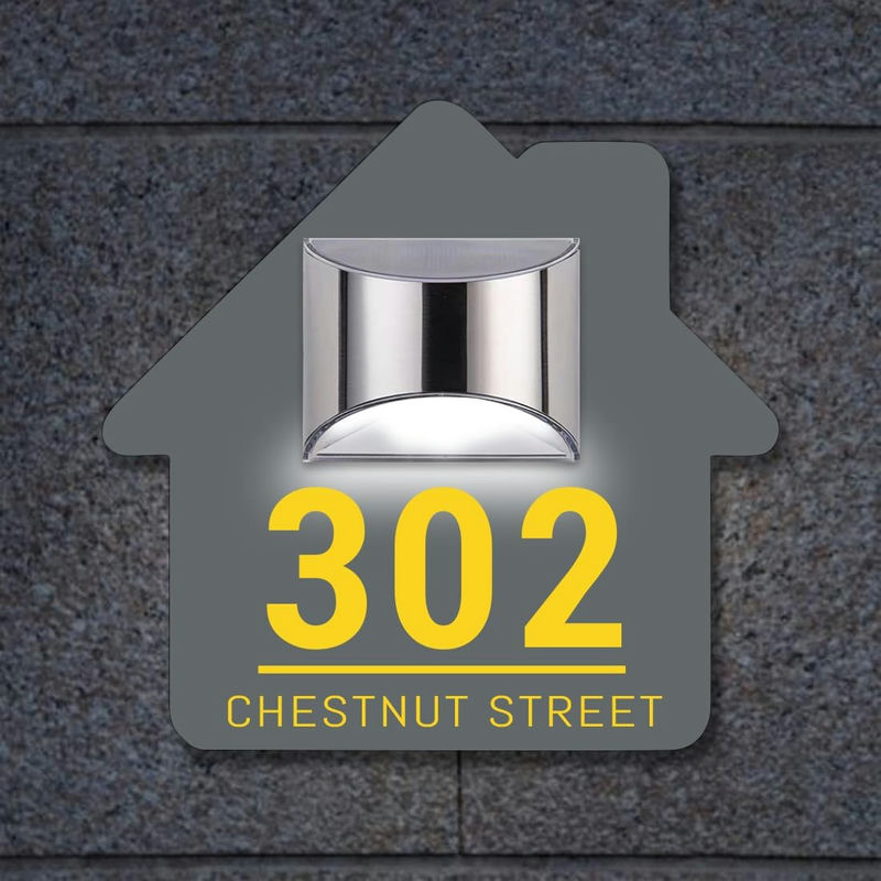 Personligt Solcellsdrivet Adresskylt