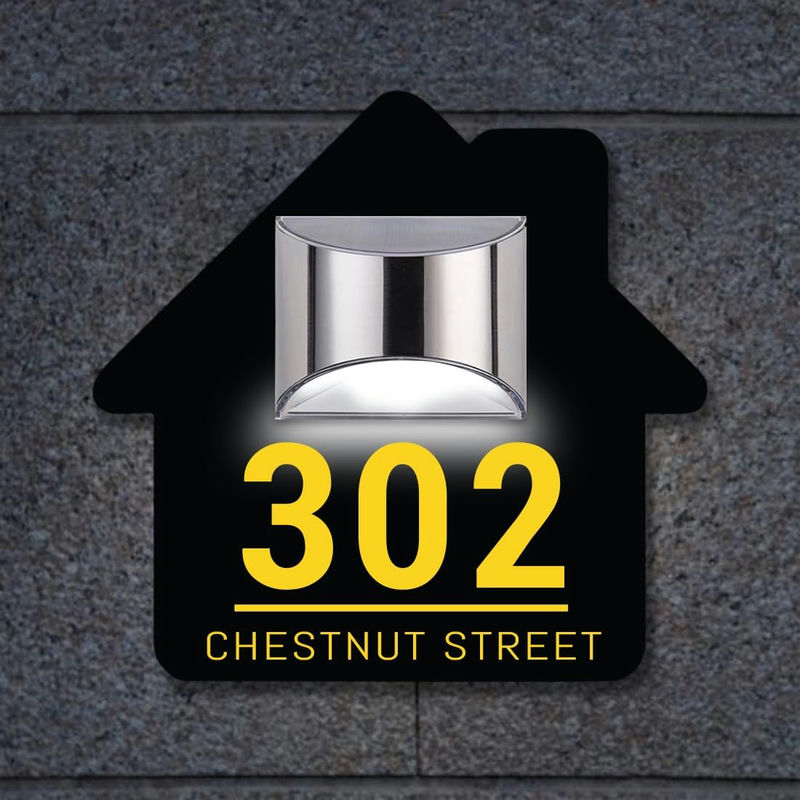 Personligt Solcellsdrivet Adresskylt