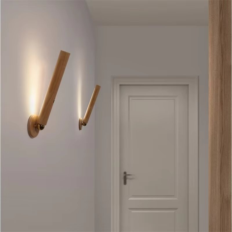 Lustre - Uppladdningsbar lampa i trä