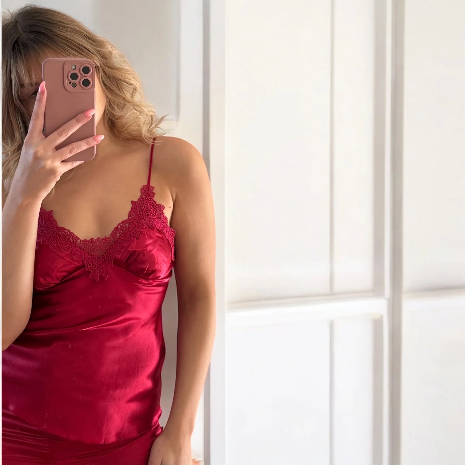 Pyjamasset med Nattlinne i Satin