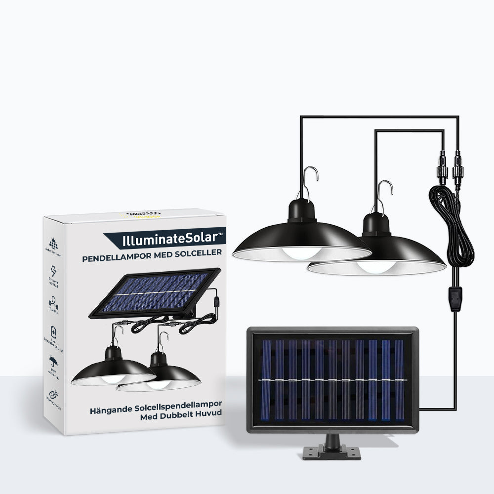 Solar taklampor med dubbla huvuden (Utförsäljning)