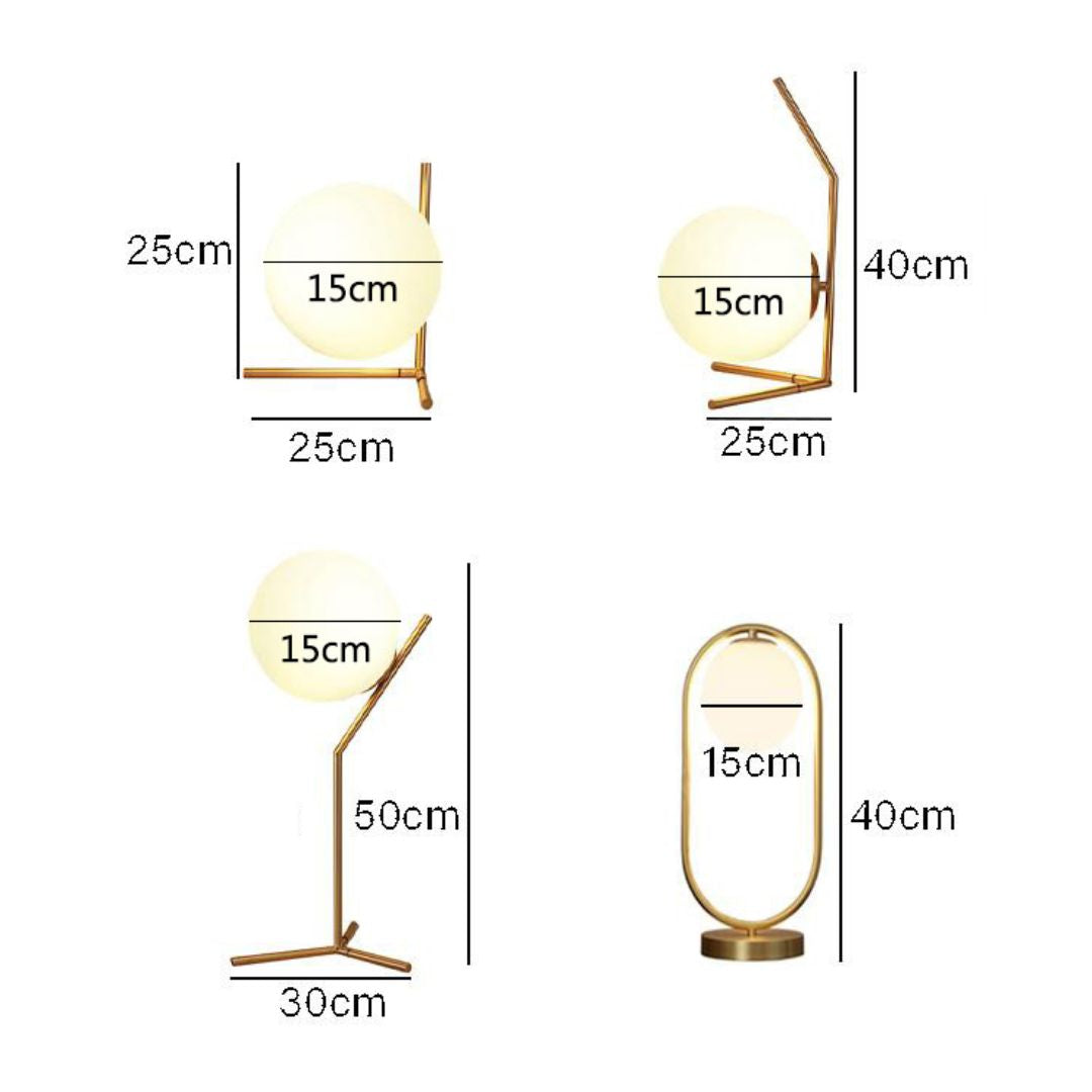 Vilnus - Modern Glasboll Bordslampa