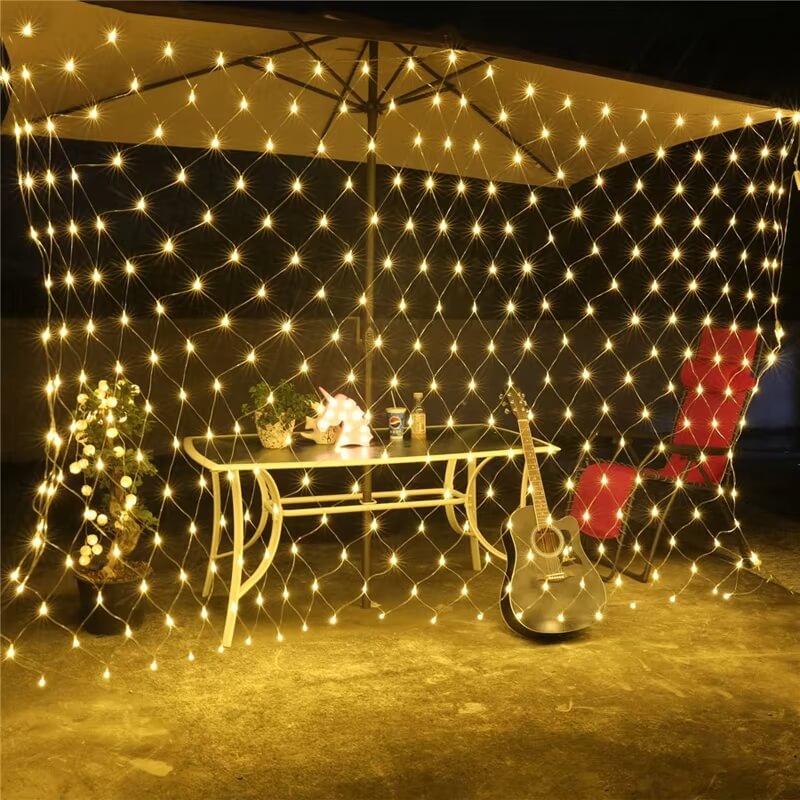 1.5 x 1.5m - 2 x 3.0m LED-solcellsbelysning för nät