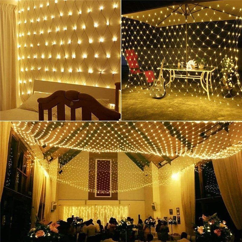 1.5 x 1.5m - 2 x 3.0m LED-solcellsbelysning för nät