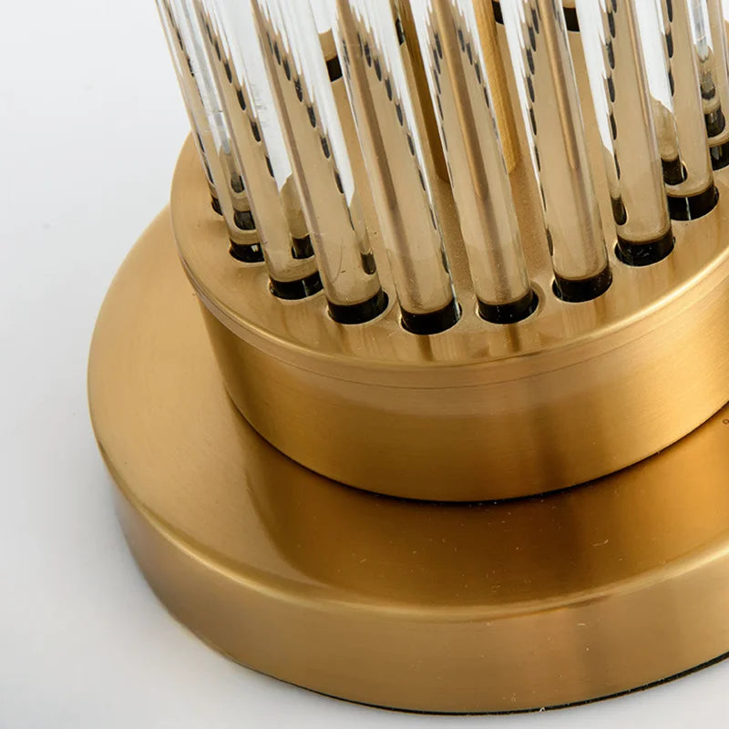 VitrumLux - Glas- och Tygbordslampa