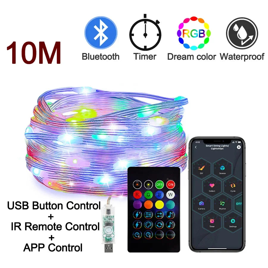 Smarta RGB-ljusslinga