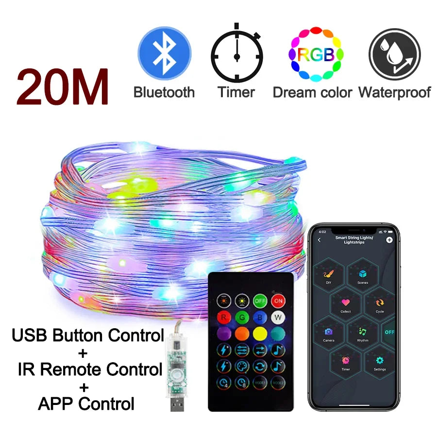 Smarta RGB-ljusslinga