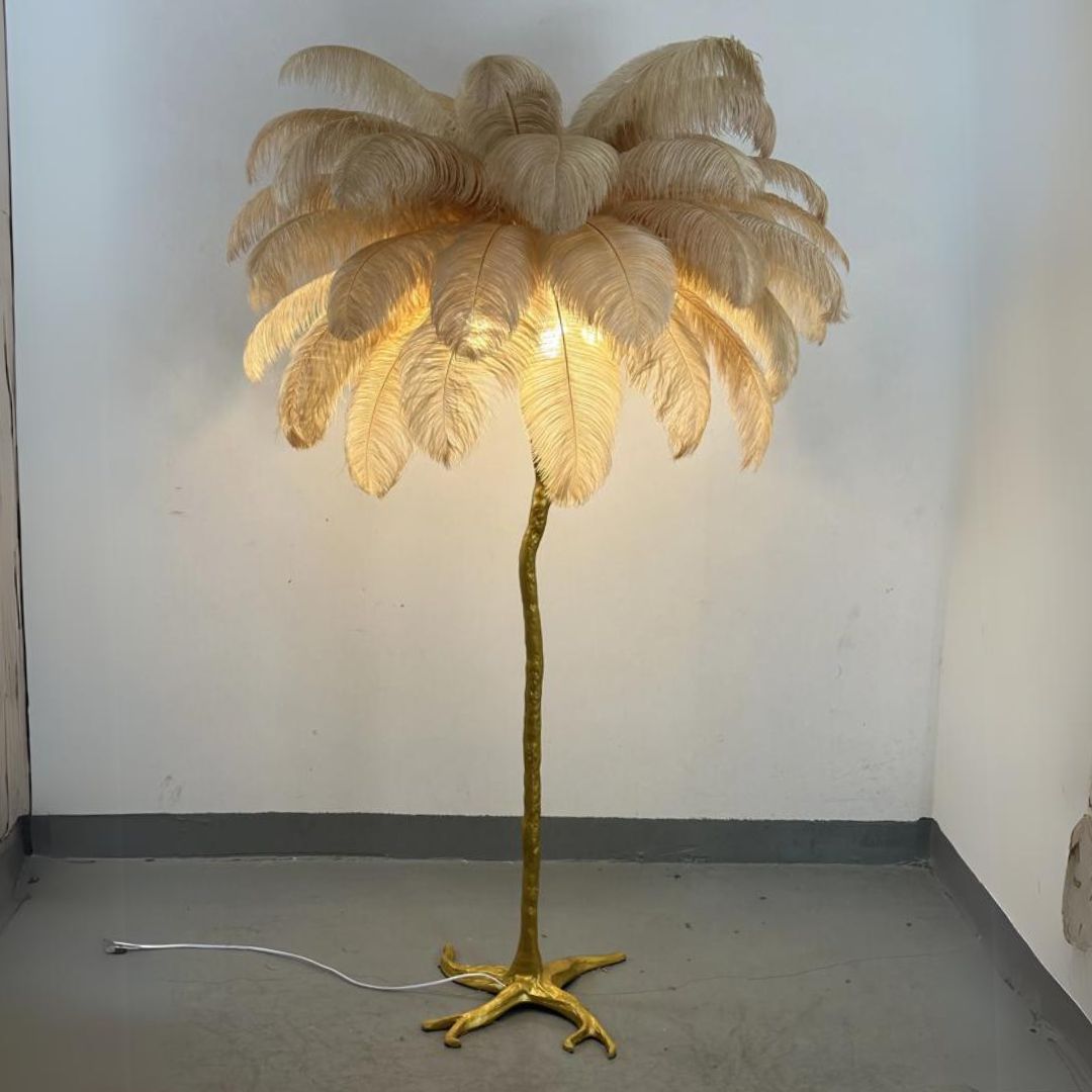 Feathra - Fjädergolvlampa