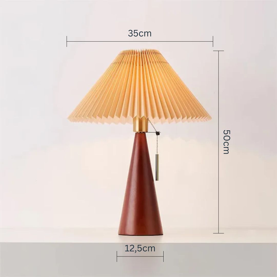 Silva - Japansk retro lampa i trä