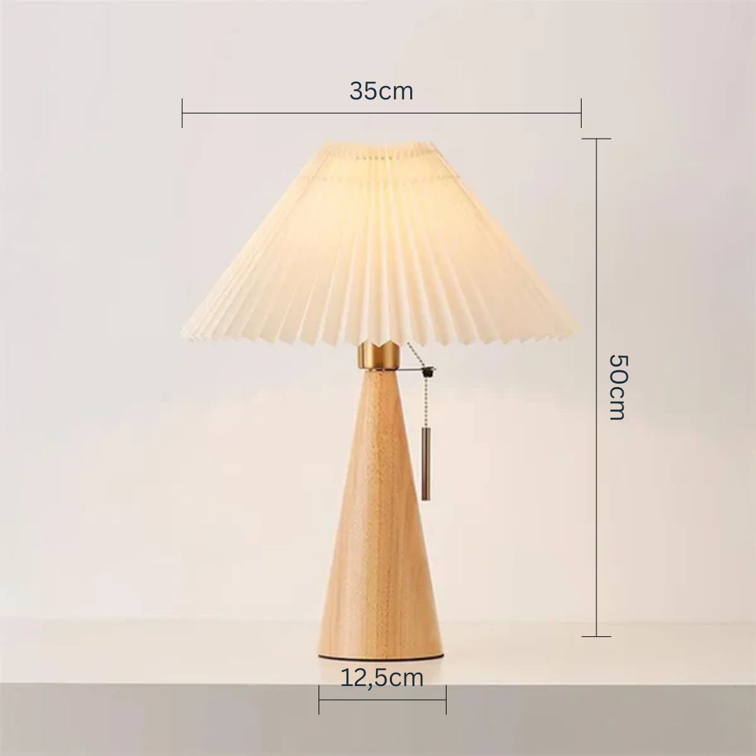 Silva - Japansk retro lampa i trä