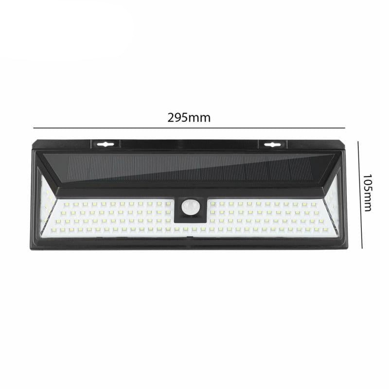118 LED solcellslampa för staket med 1000 lumen
