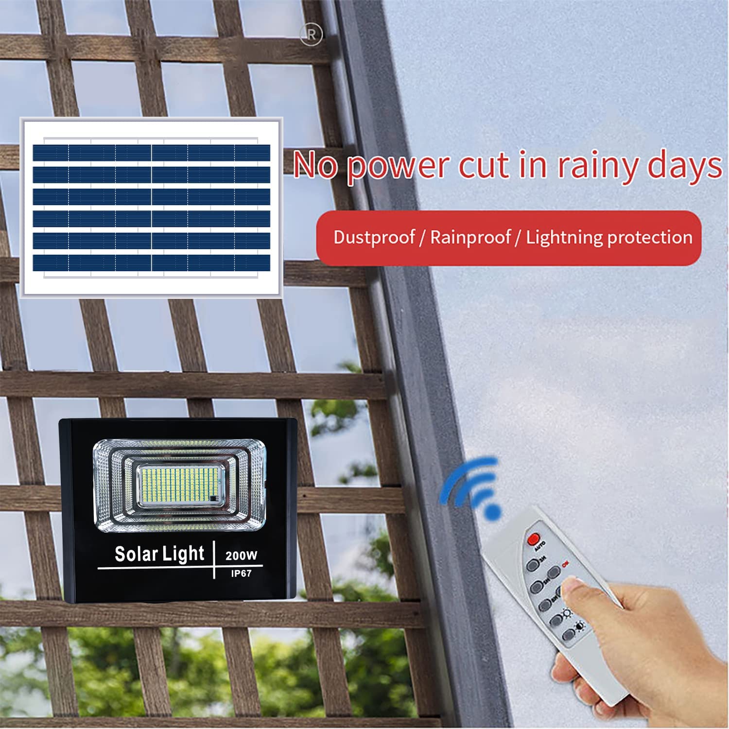 150W Solstrålkastare