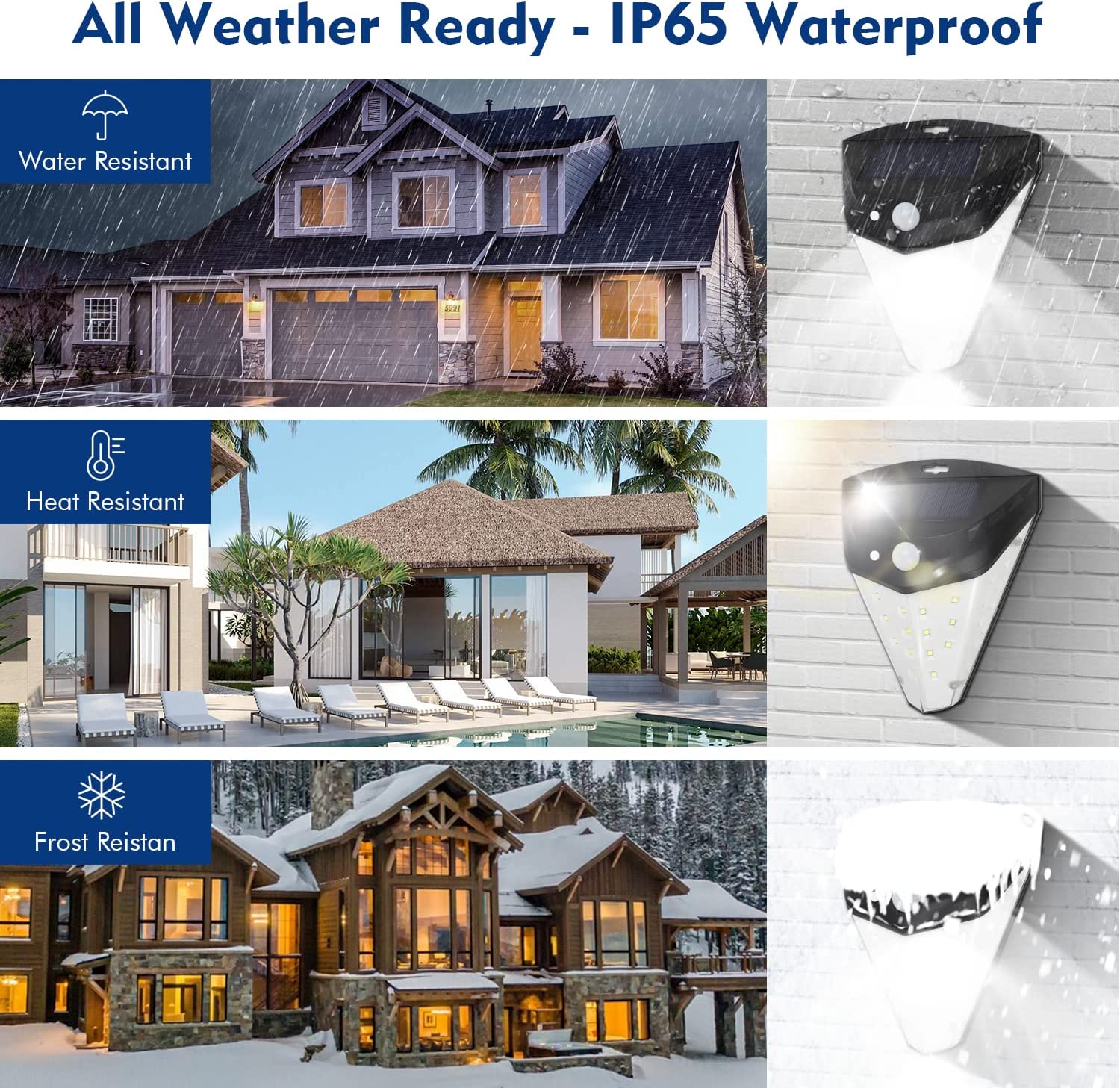 SolarLuxe™ - säkerhetslampor med 230° ljusvinkel