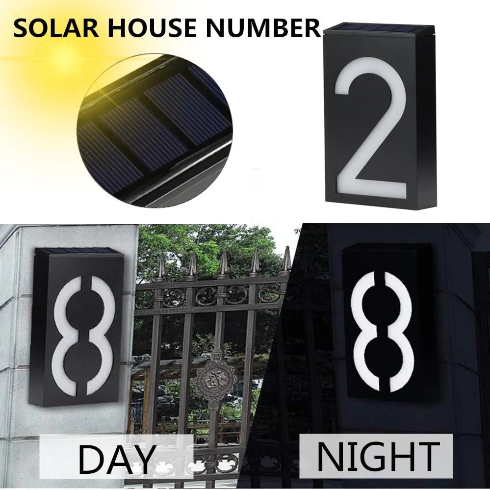 Solcellsdrivet husnummer