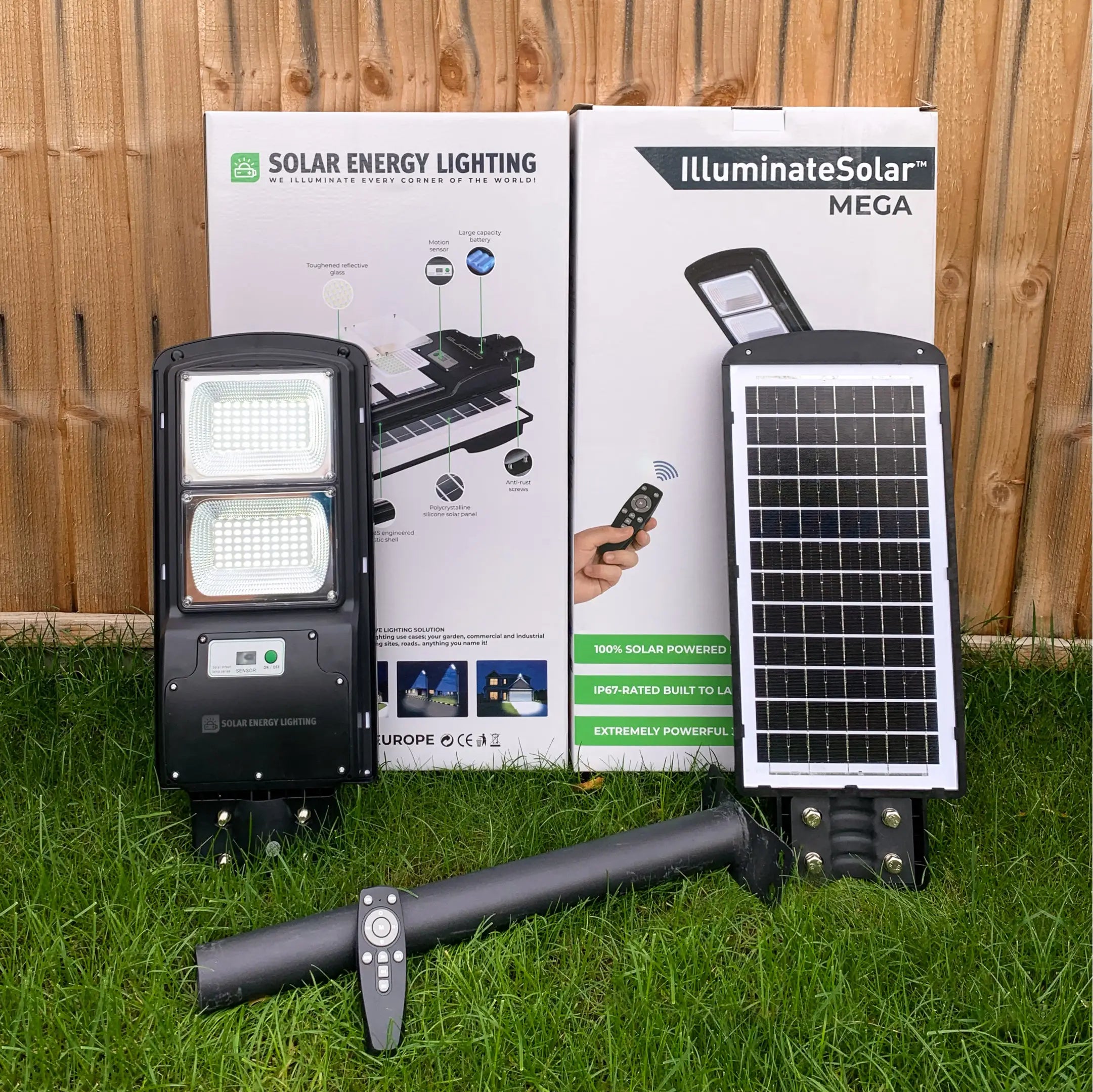 IlluminateSolarMega™ - Den ultimata 300W/6000 lumen extremt ljusstarka solenergilampan