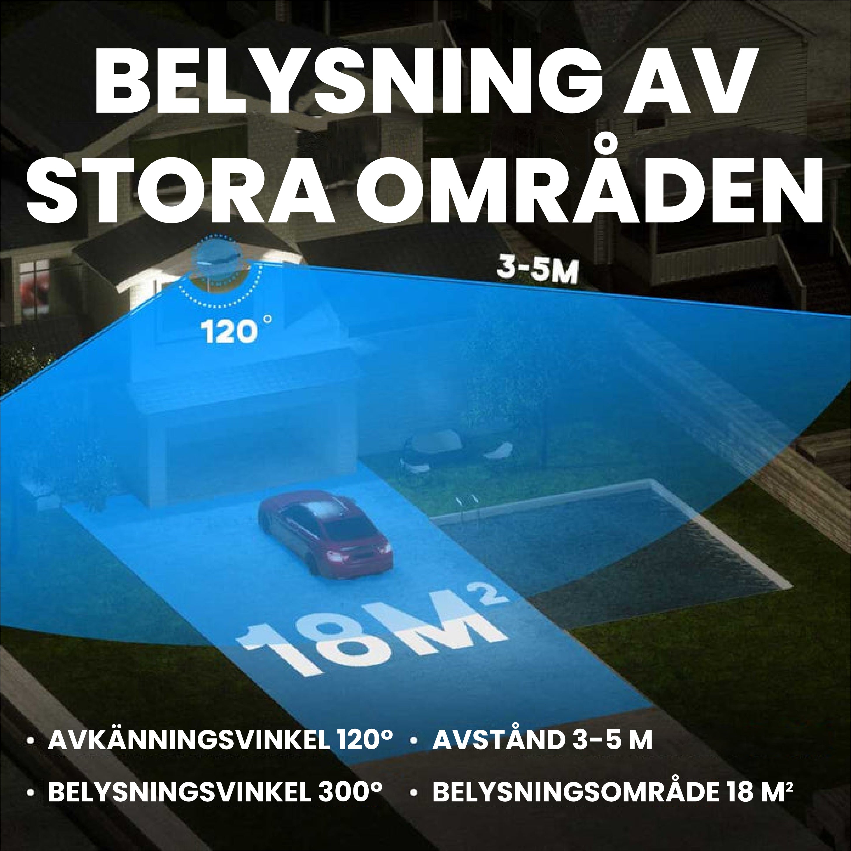 3-huvud solcellsdriven LED gatubelysning