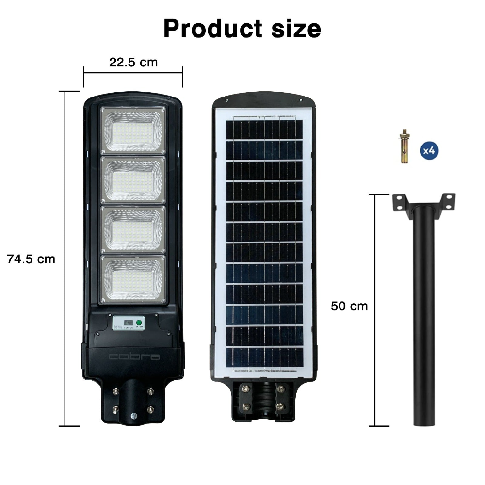 IlluminateSolarMega™ - Den ultimata 450W/7000 Lumens ultraklara solcellsbelysningen för gatubelysning (Paketerbjudande)