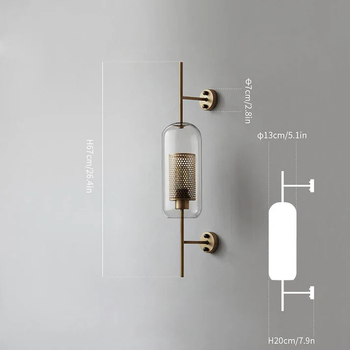 Aether - Modern vägglampa av glas