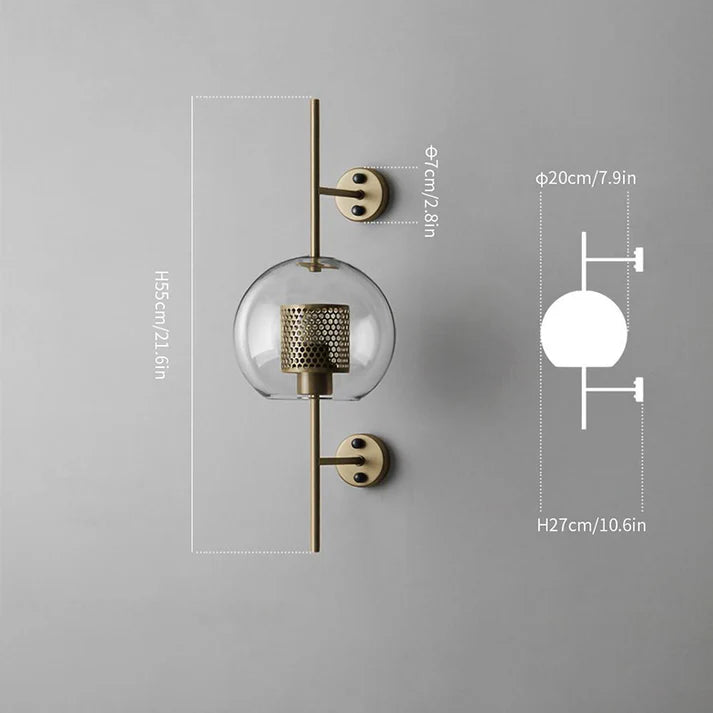 Aether - Modern vägglampa av glas