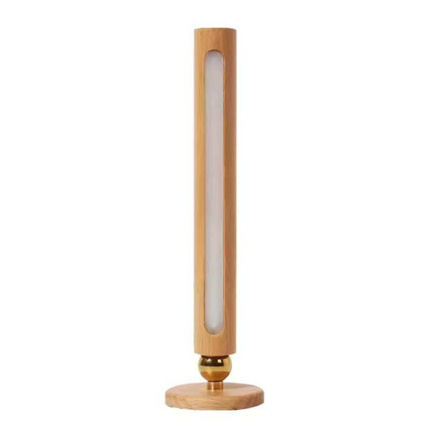 Lustre - Uppladdningsbar lampa i trä