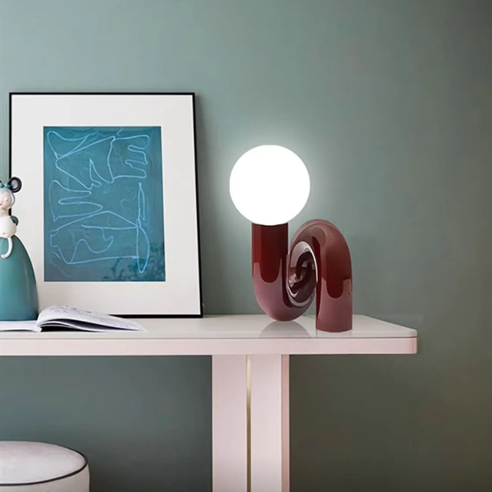 Excetra - Modern skrivbordslampa i glas och harts
