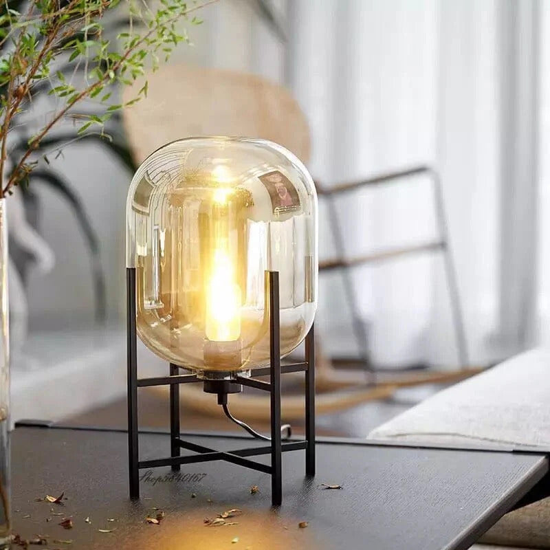 Forte - Bordslampa i vintageglas