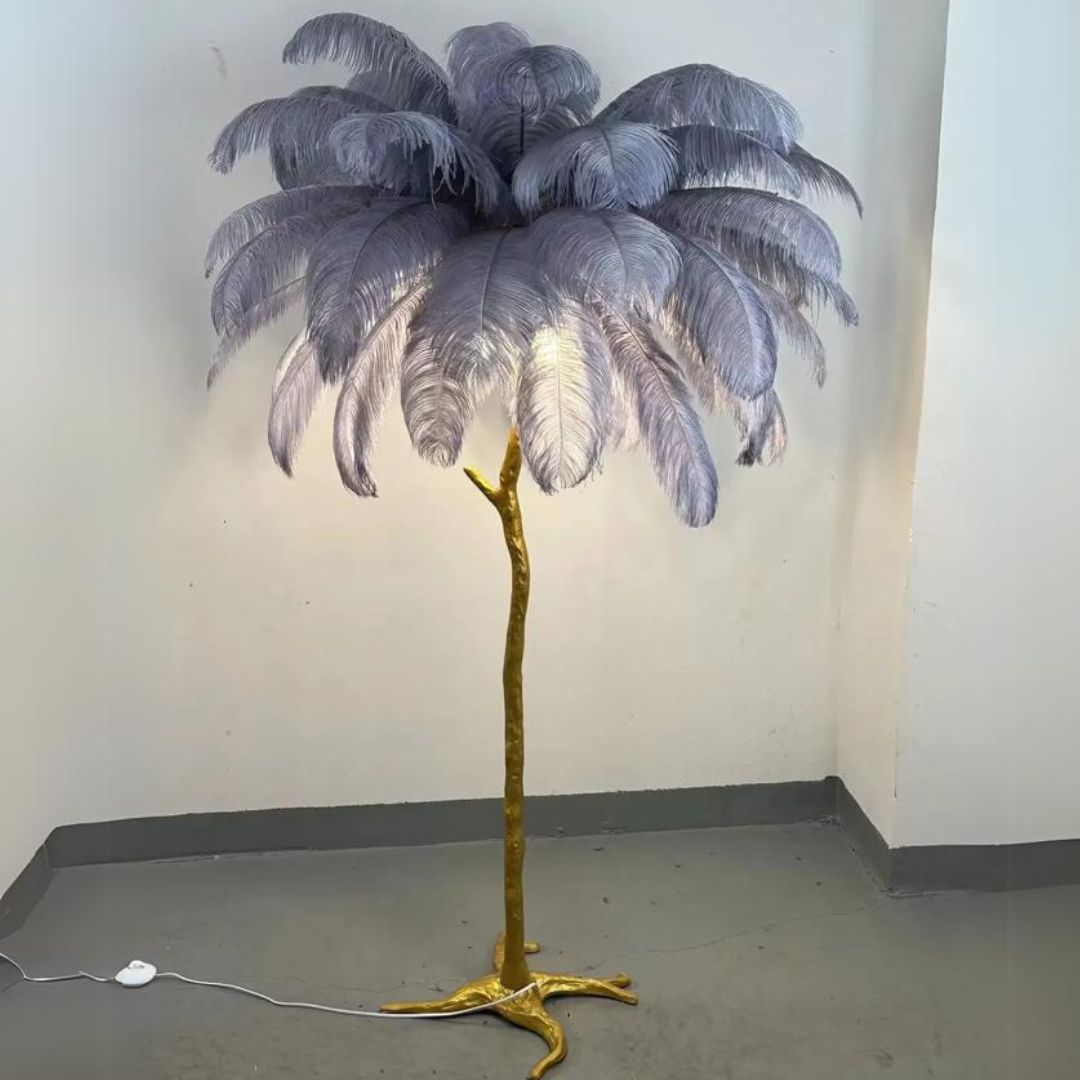 Feathra - Fjädergolvlampa